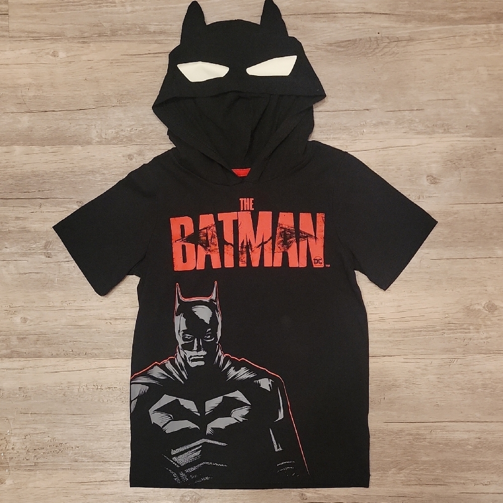 Boy's Black Batman Graphic Hoodie T-Shirt